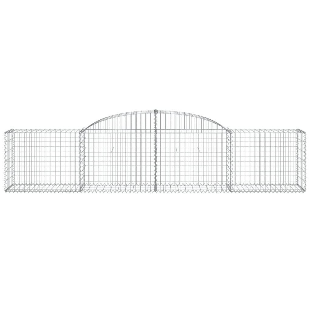 vidaXL Arched Gabion Baskets 4 pcs 118.1"x19.7"x23.6"/31.5" Galvanized Iron