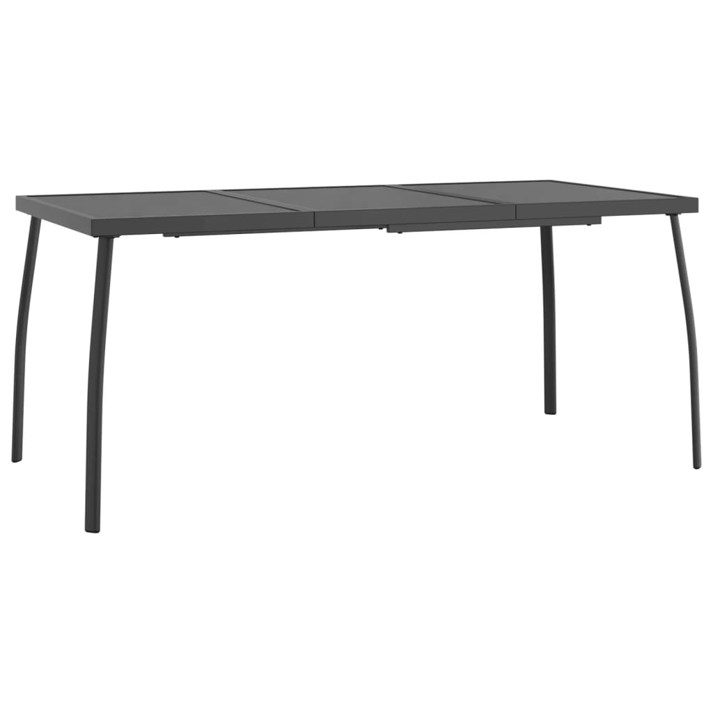 vidaXL Patio Table Anthracite 65"x31.5"x28.3" Steel Mesh