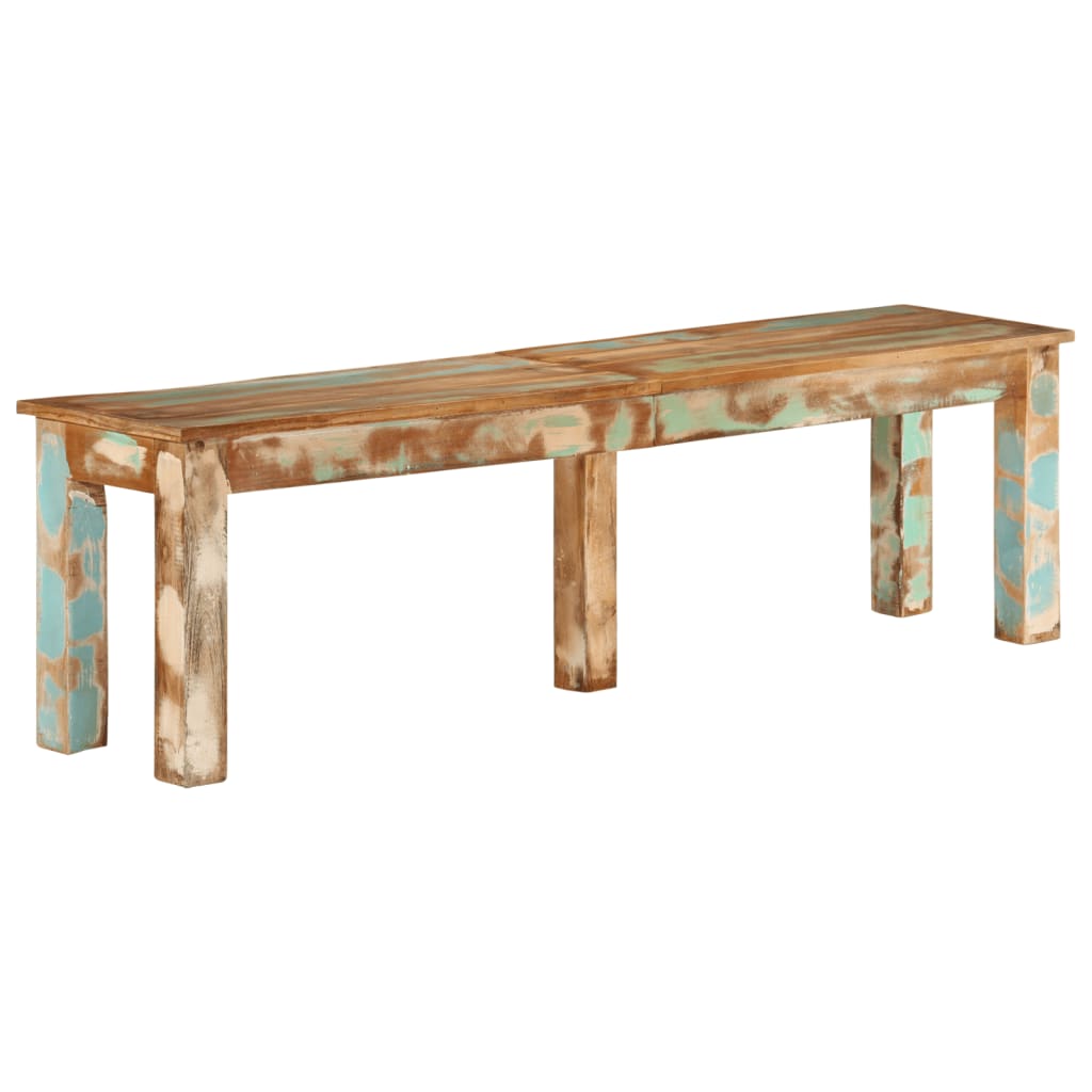 vidaXL Bench 63"x13.8"x18.1" Solid Reclaimed Wood