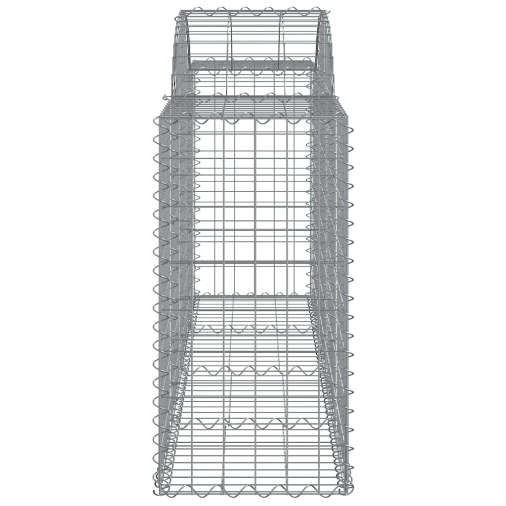 vidaXL Arched Gabion Baskets 2 pcs 78.7"x19.7"x31.5"/39.4" Galvanized Iron