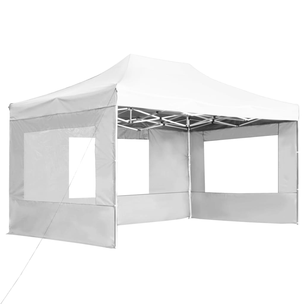 vidaXL Professional Folding Party Tent with Walls Aluminum 14.8'x9.8' White