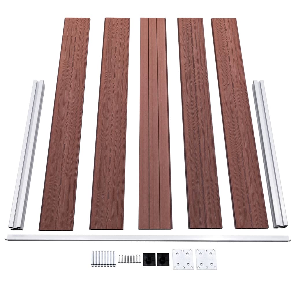 vidaXL Garden Fence WPC 139"x41.7" Brown