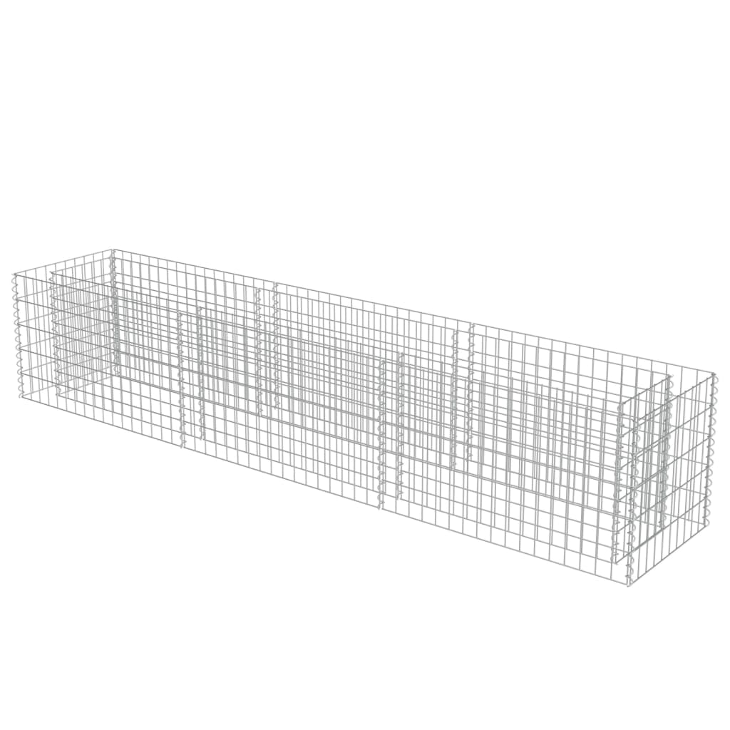 vidaXL Gabion Raised Bed Galvanized Steel 106.3"x19.7"x19.7"