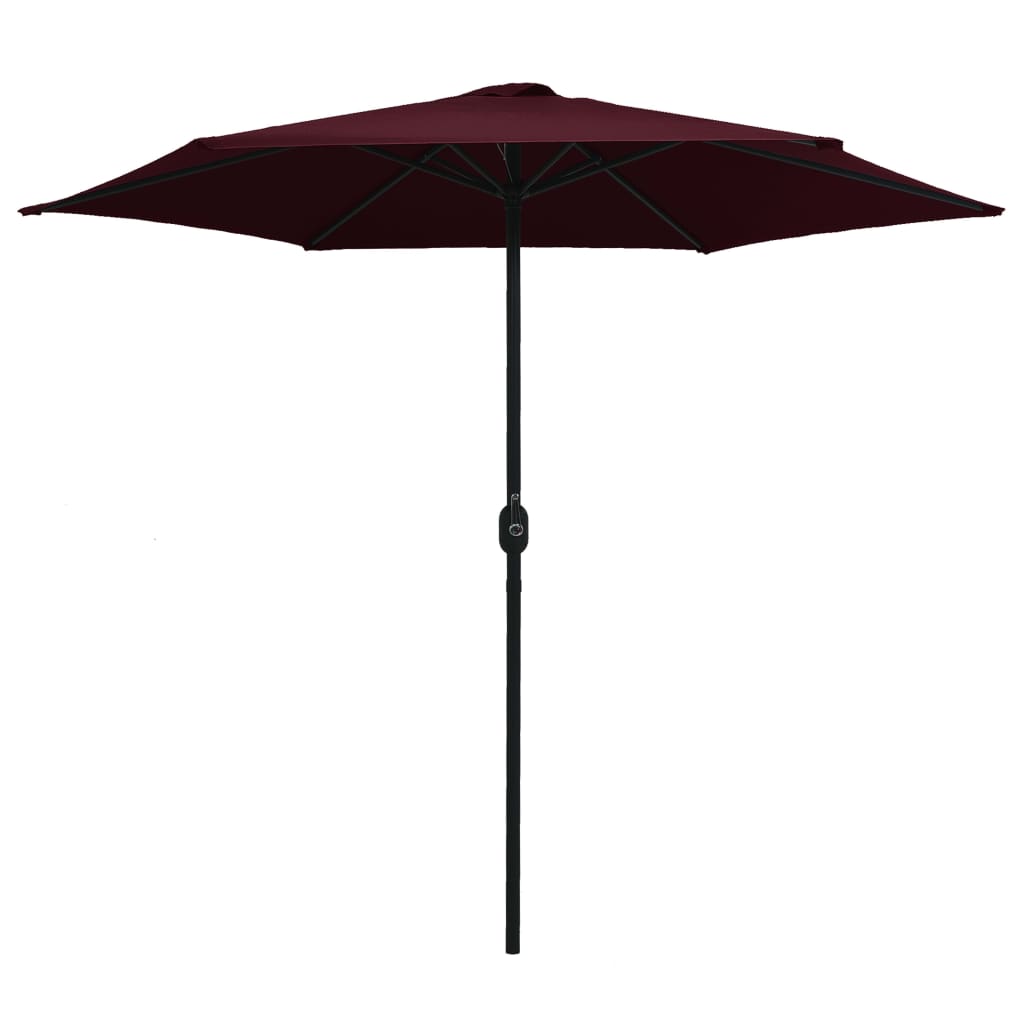 vidaXL Garden Parasol with Aluminum Pole 106.3"x96.9" Bordeaux Red