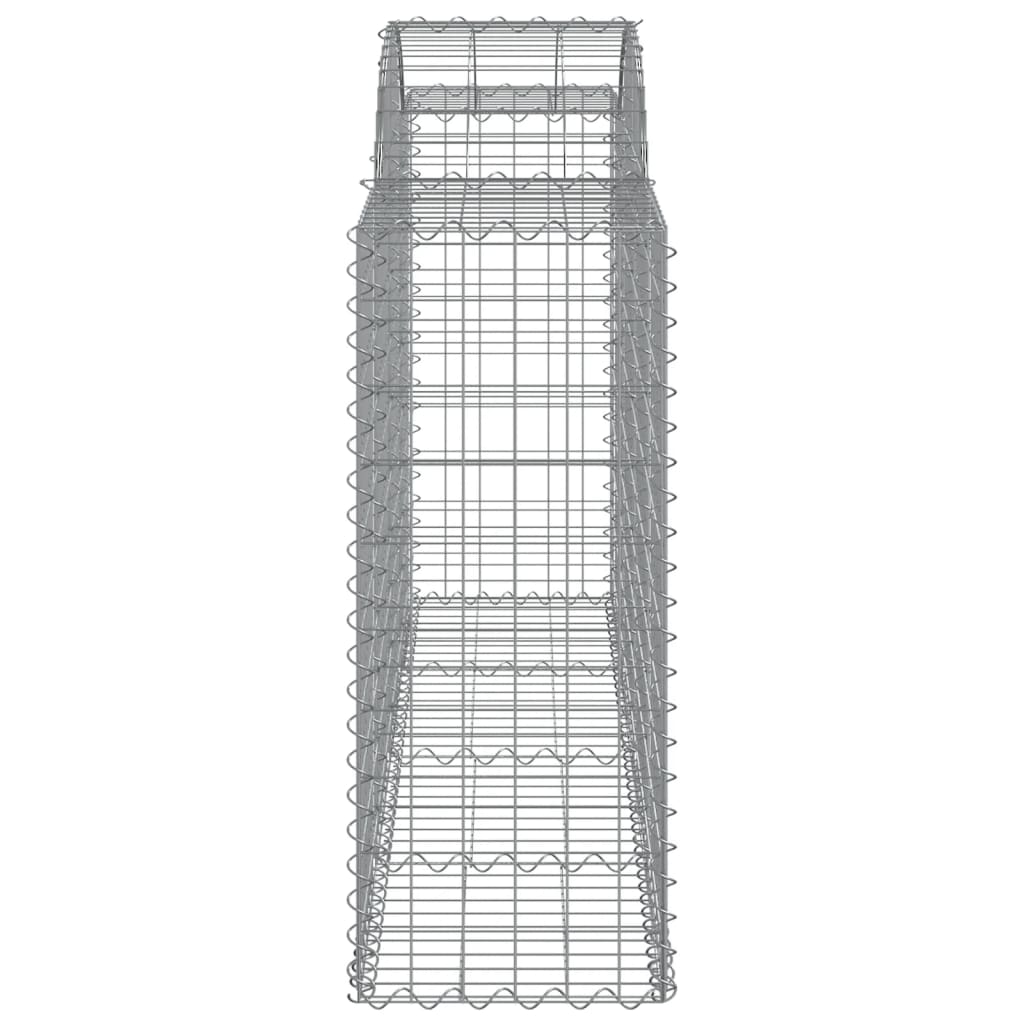 vidaXL Arched Gabion Baskets 15 pcs 78.7"x19.7"x39.4"/47.2" Galvanized Iron