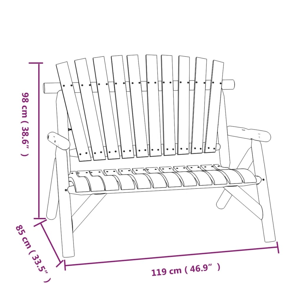 vidaXL 5 Piece Patio Lounge Set Solid Wood Spruce