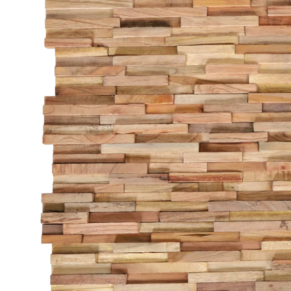 vidaXL 3D Wall Cladding Panels 10 pcs 11.6 ft² Solid Wood Teak