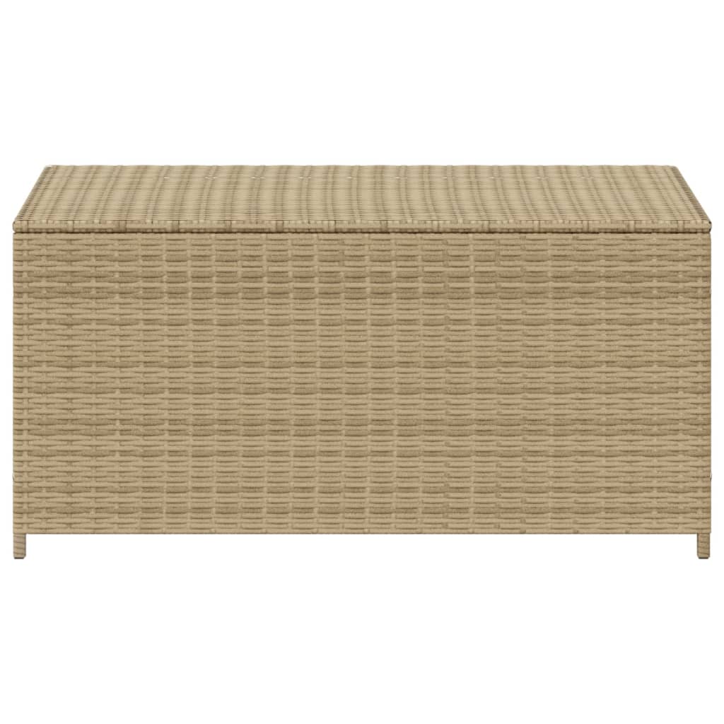 vidaXL Garden Storage Box Mix Beige 50.2 Gal Poly Rattan