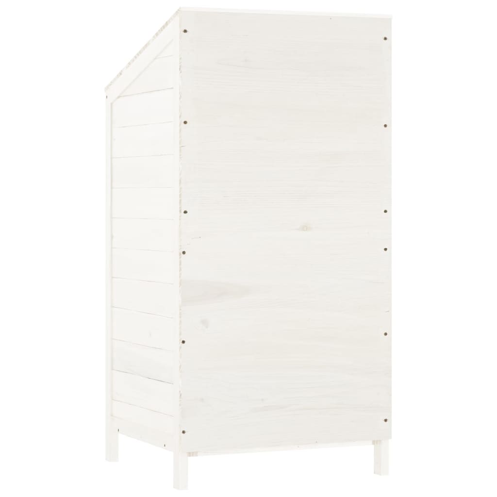 vidaXL Garden Shed White 21.7"x20.5"x44.1" Solid Wood Fir