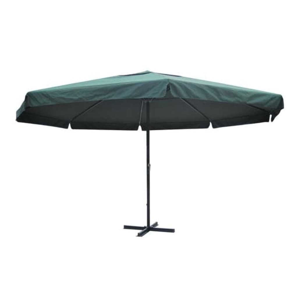 vidaXL Garden Parasol Green Aluminum 196.9"