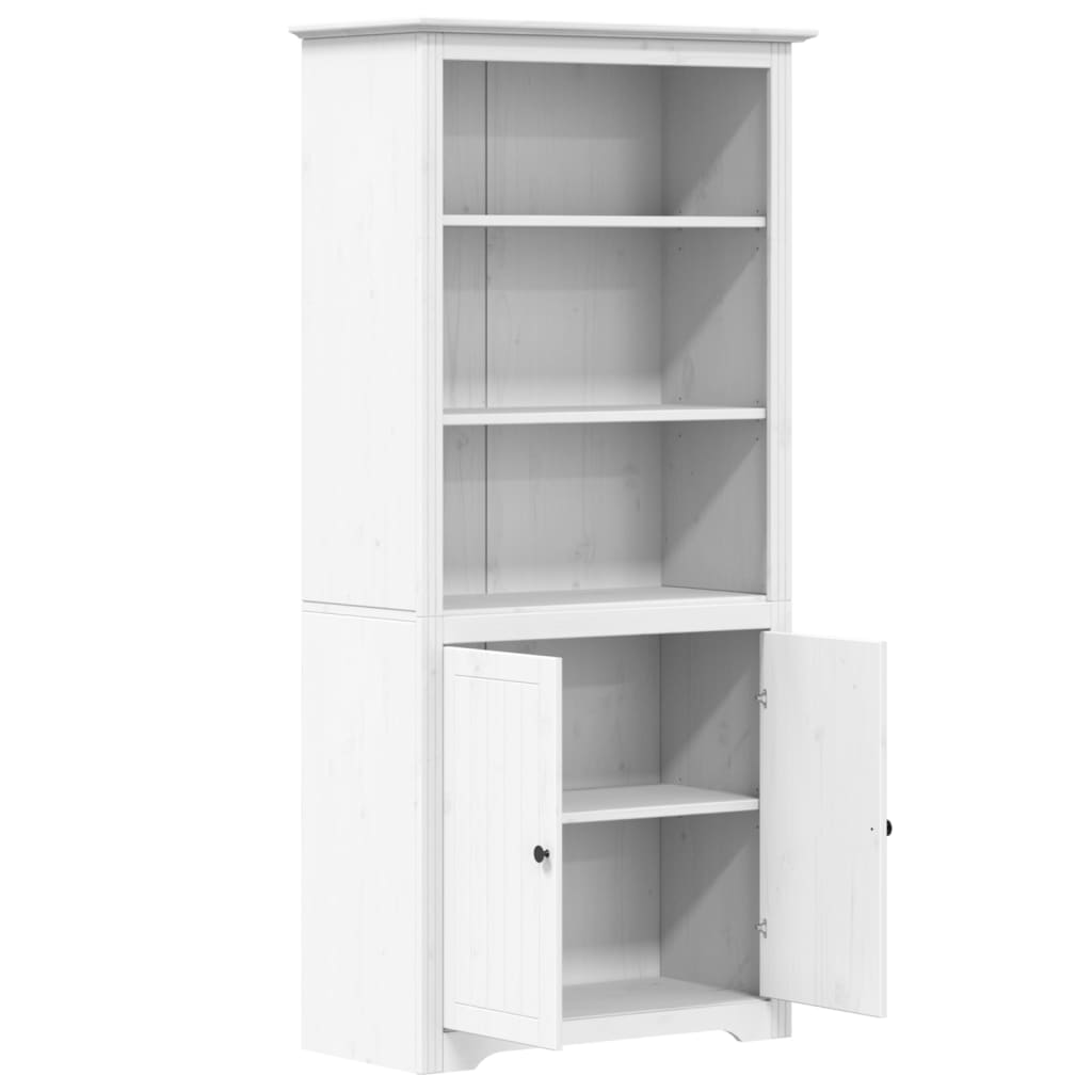 vidaXL Bookcase BODO White 32.3"x15.7"x68.1" Solid Wood Pine