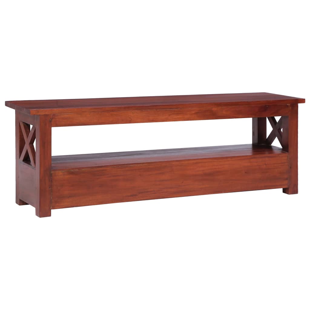 vidaXL TV Stand Brown 47.2"x11.8"x15.7" Solid Wood Mahogany