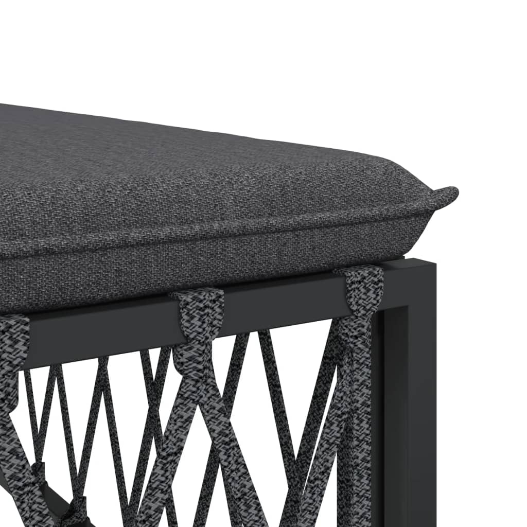 vidaXL 9 Piece Patio Lounge Set with Cushions Anthracite Steel