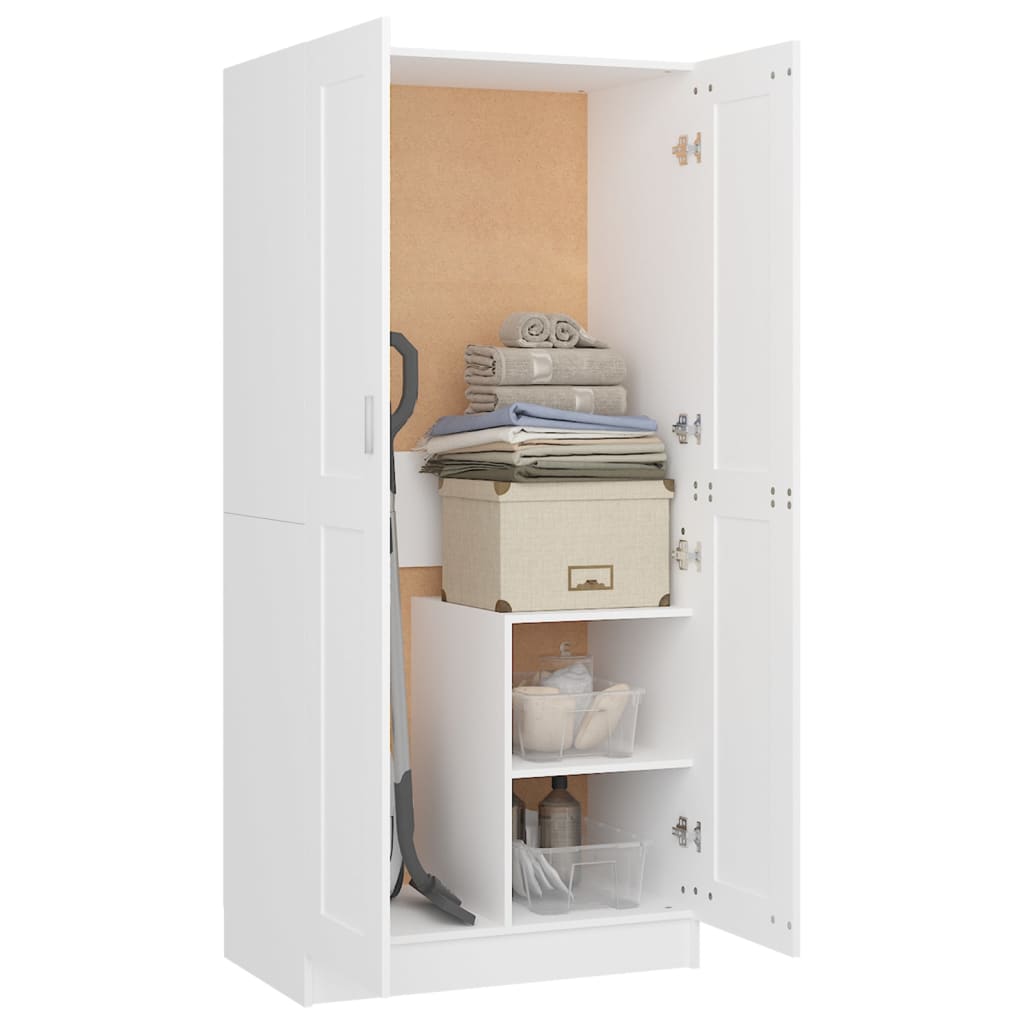 vidaXL Wardrobe White 32.5"x20.3"x70.9" Engineered Wood