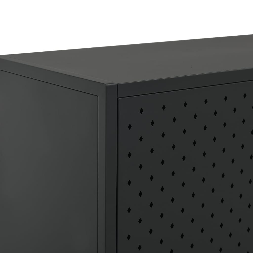 vidaXL Highboard Black 31.5"x13.8"x39.4" Steel