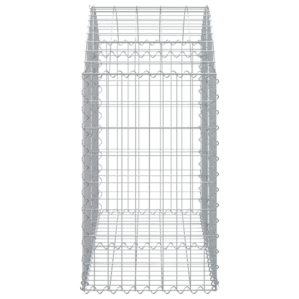 vidaXL Arched Gabion Basket 39.4"x19.7"x31.5"/39.4" Galvanized Iron