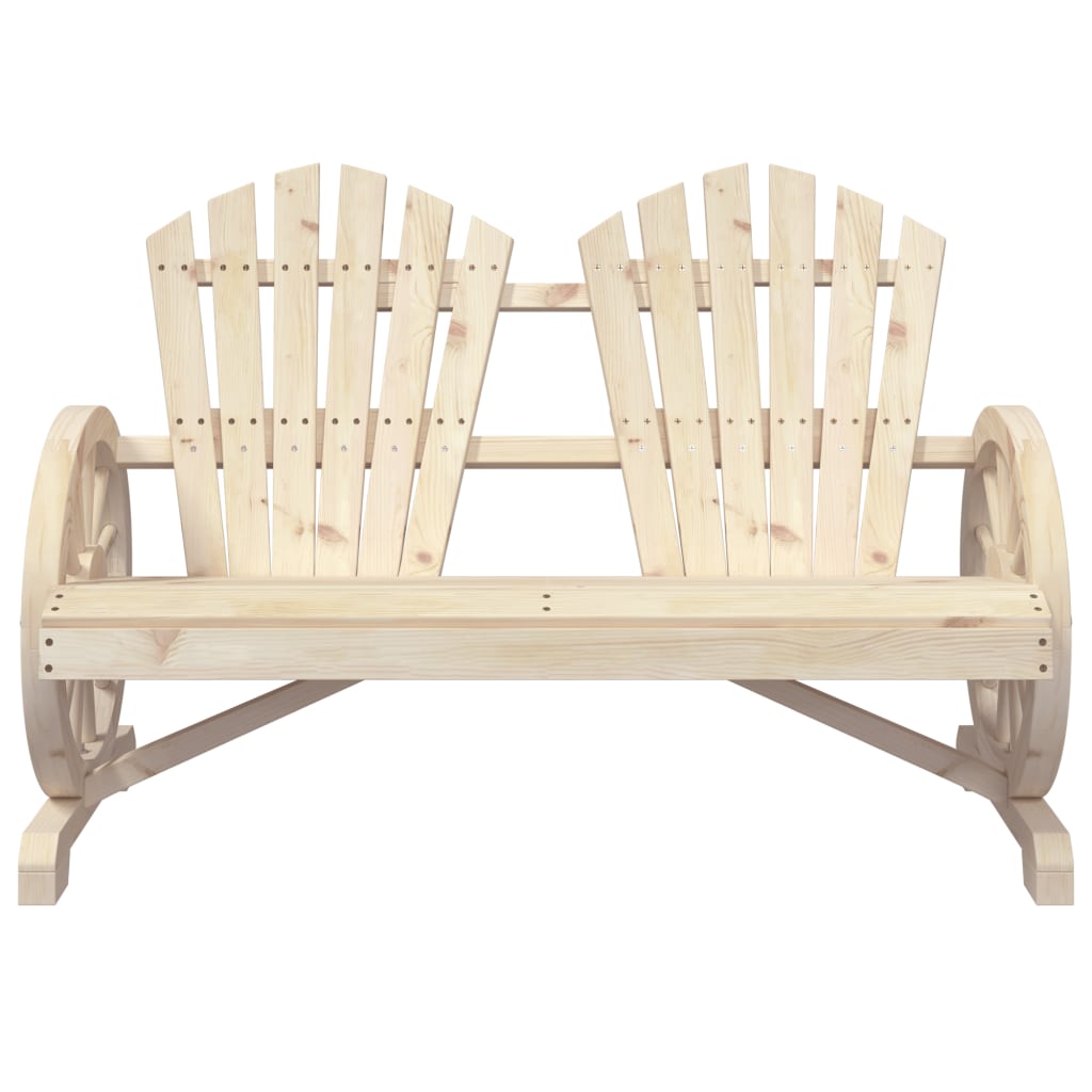 vidaXL Patio Adirondack Chair 2-Seater Solid Wood Fir