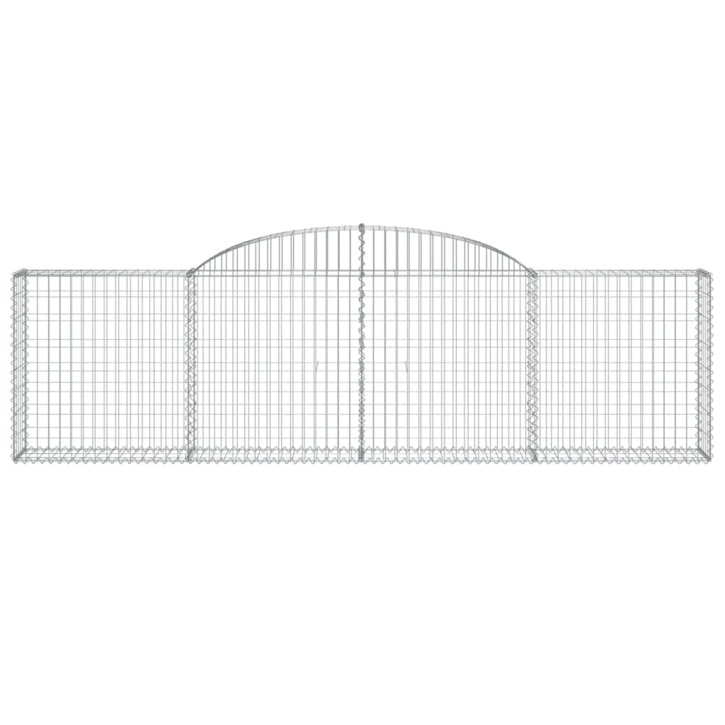 vidaXL Arched Gabion Baskets 17 pcs 118.1"x11.8"x31.5"/39.4" Galvanized Iron