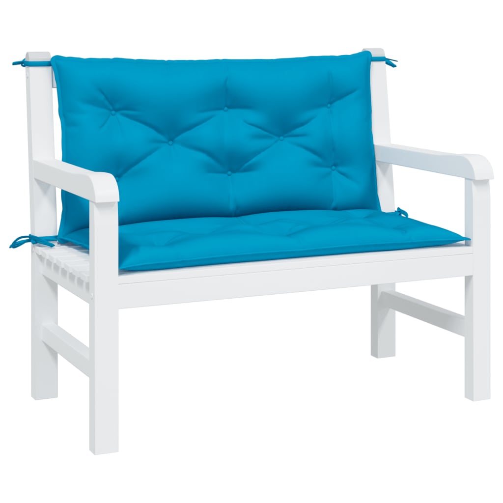 vidaXL Garden Bench Cushion Light Blue 39.4"x(19.7"+19.7")x2.8" Oxford Fabric