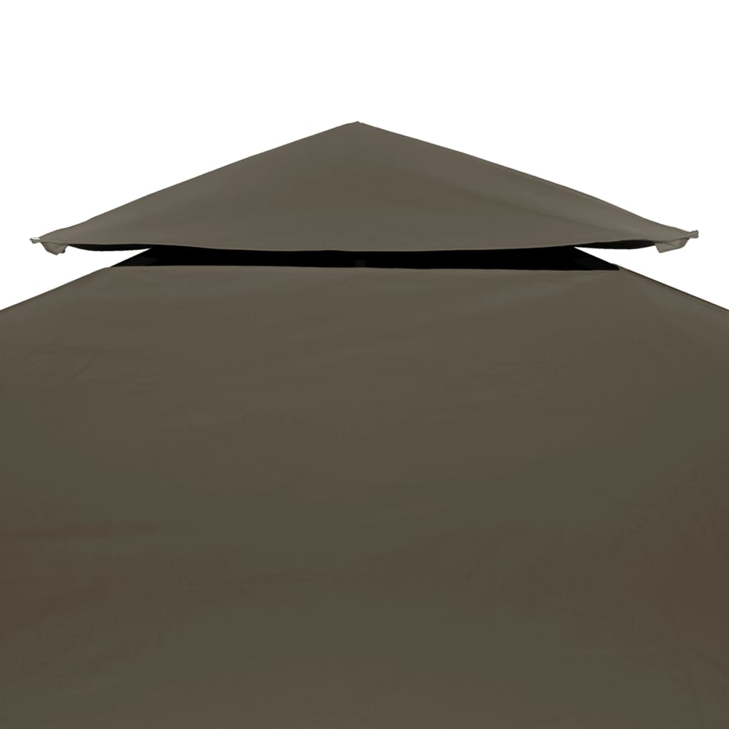 vidaXL 2-Tier Gazebo Top Cover 1 oz/ft² 9.8'x9.8' Taupe