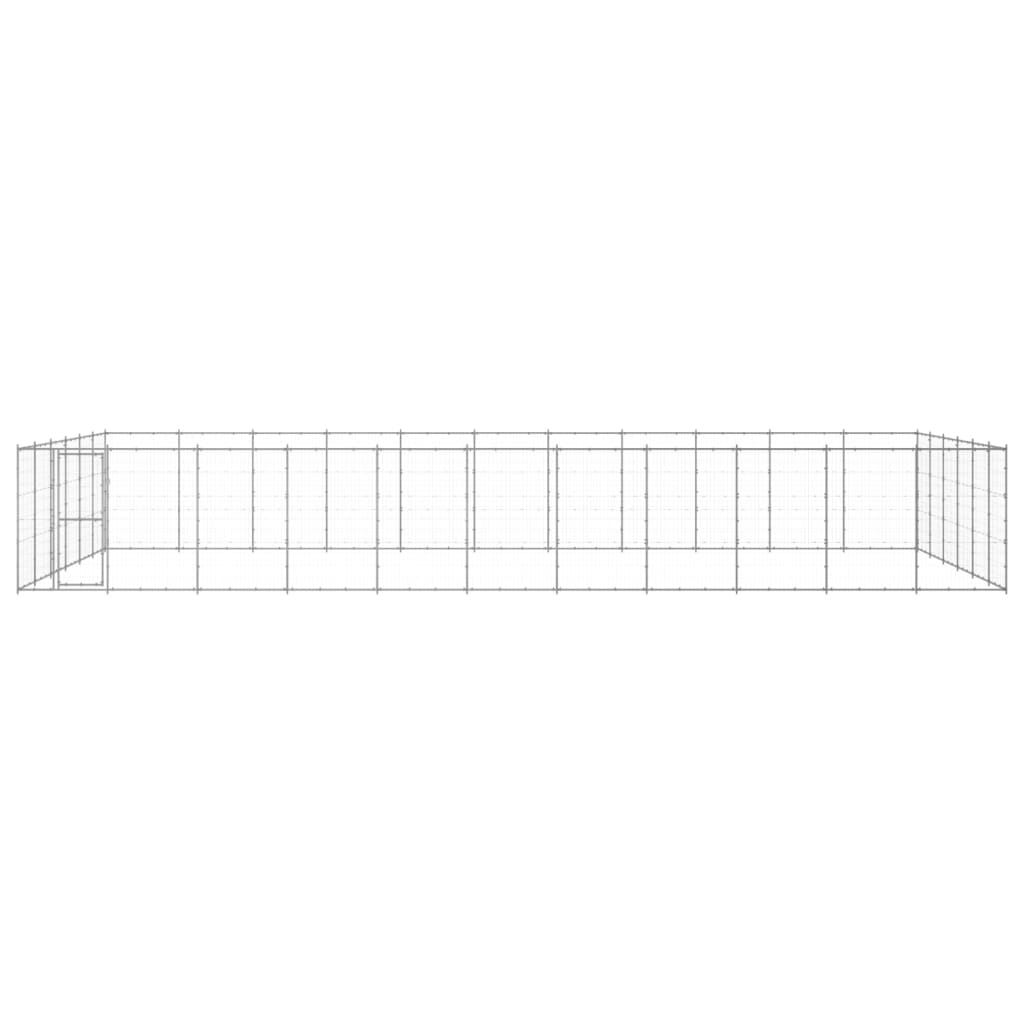 vidaXL Outdoor Dog Kennel Galvanized Steel 859.6 ft²