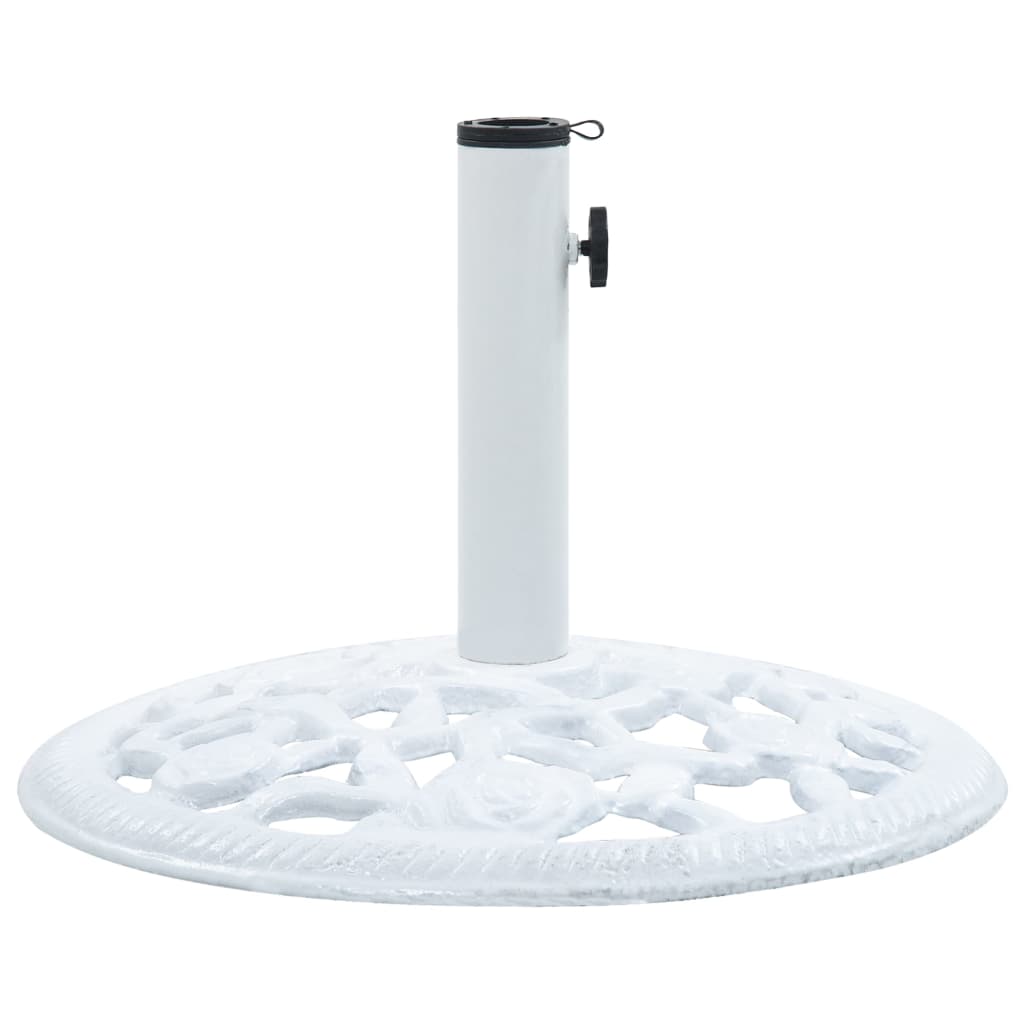 vidaXL Umbrella Base White 26.5 lbs 18.9" Cast Iron