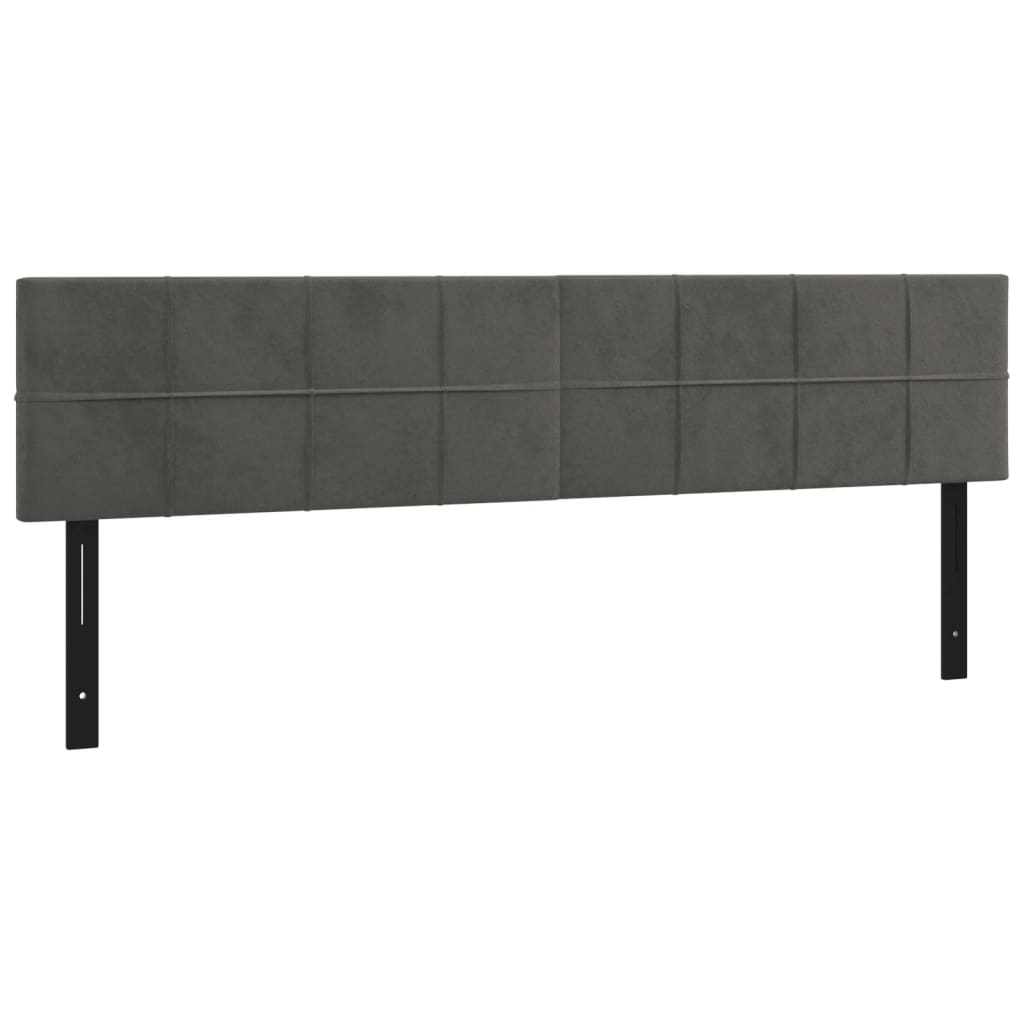 vidaXL LED Headboard Dark Gray 78.7"x2"x30.7"/34.6" Velvet