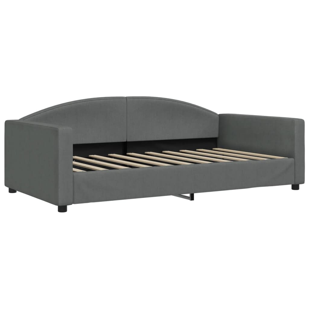 vidaXL Daybed with Trundle without Mattress Dark Gray 39.4"x74.8"