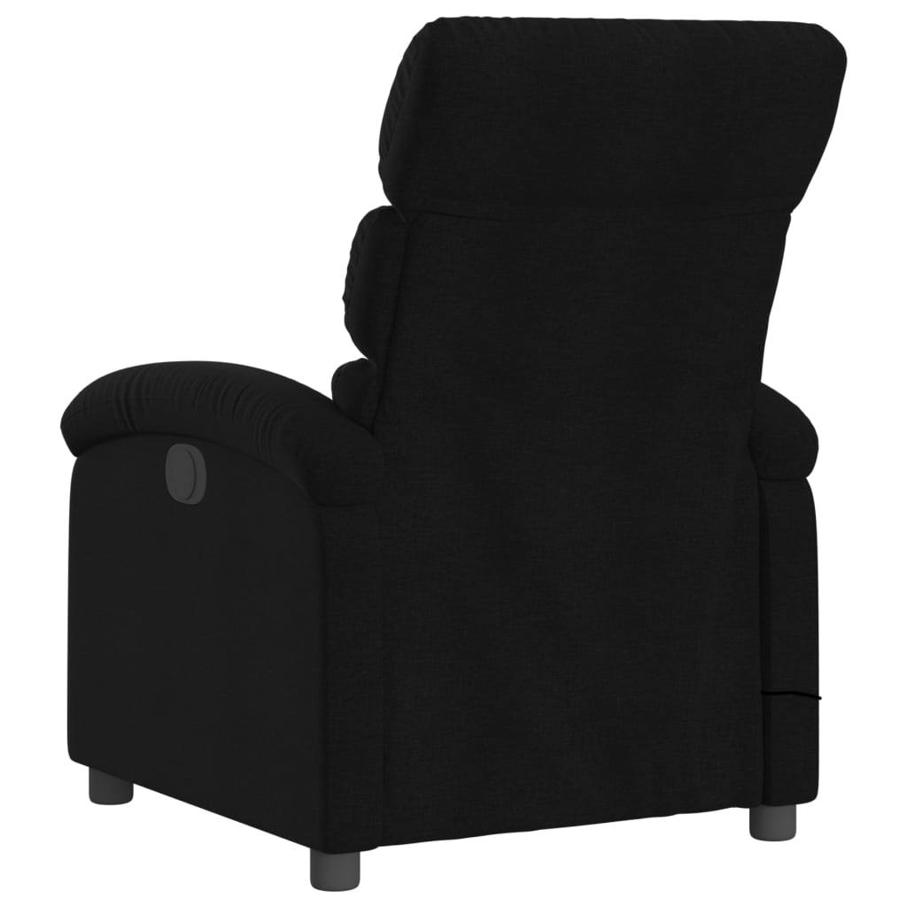 vidaXL Massage Recliner Chair Black Fabric