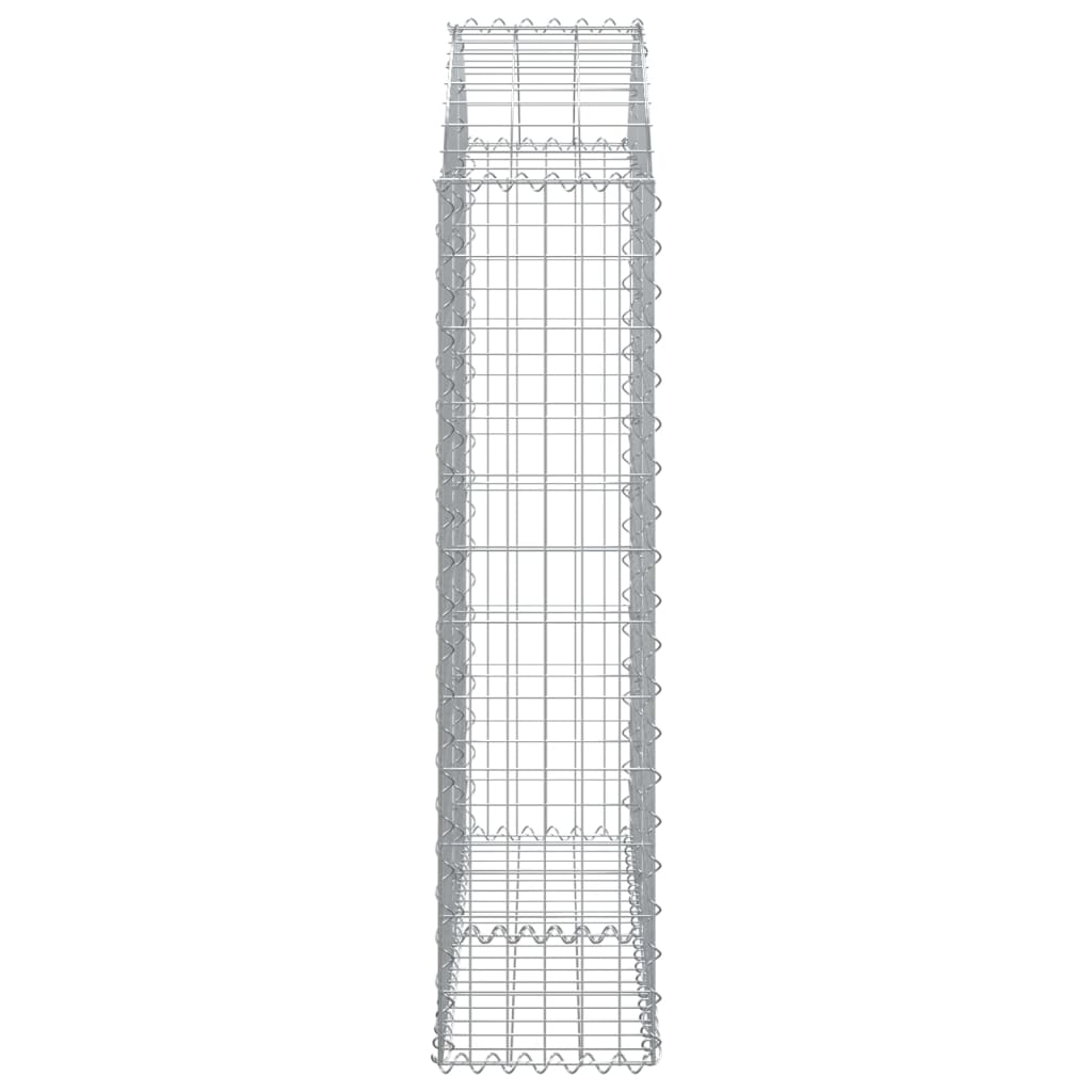 vidaXL Arched Gabion Basket 39.4"x11.8"x47.2"/55.1" Galvanized Iron