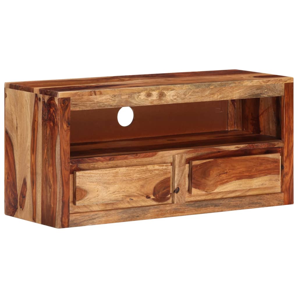 vidaXL TV Stand 34.6"x11.8"x15.7" Solid Wood