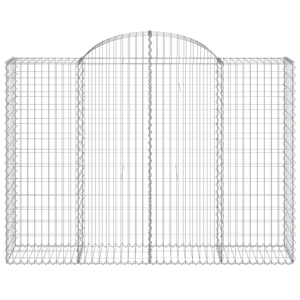 vidaXL Arched Gabion Baskets 7 pcs 78.7"x19.7"x55.1"/63" Galvanized Iron