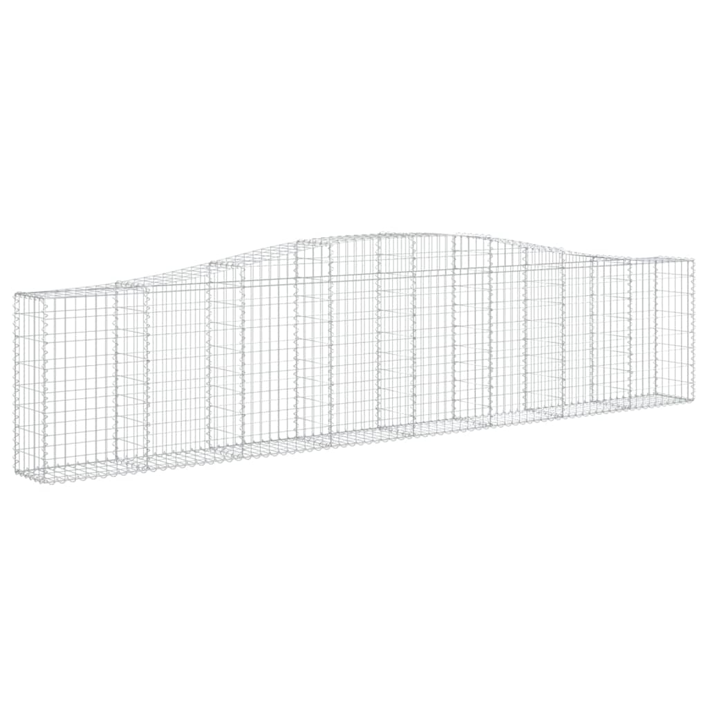 vidaXL Arched Gabion Basket 157.5"x11.8"x31.5"/39.4" Galvanized Iron