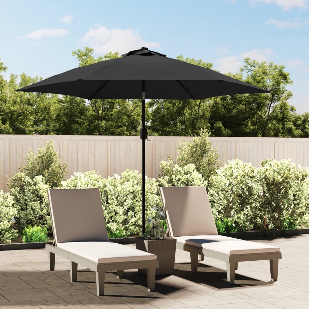 vidaXL Garden Parasol with Metal Pole 118" Anthracite