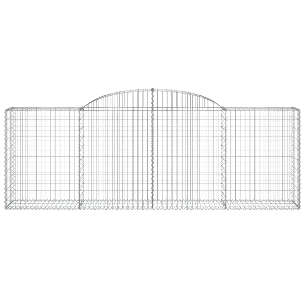 vidaXL Arched Gabion Baskets 7 pcs 118.1"x19.7"x39.4"/47.2" Galvanized Iron