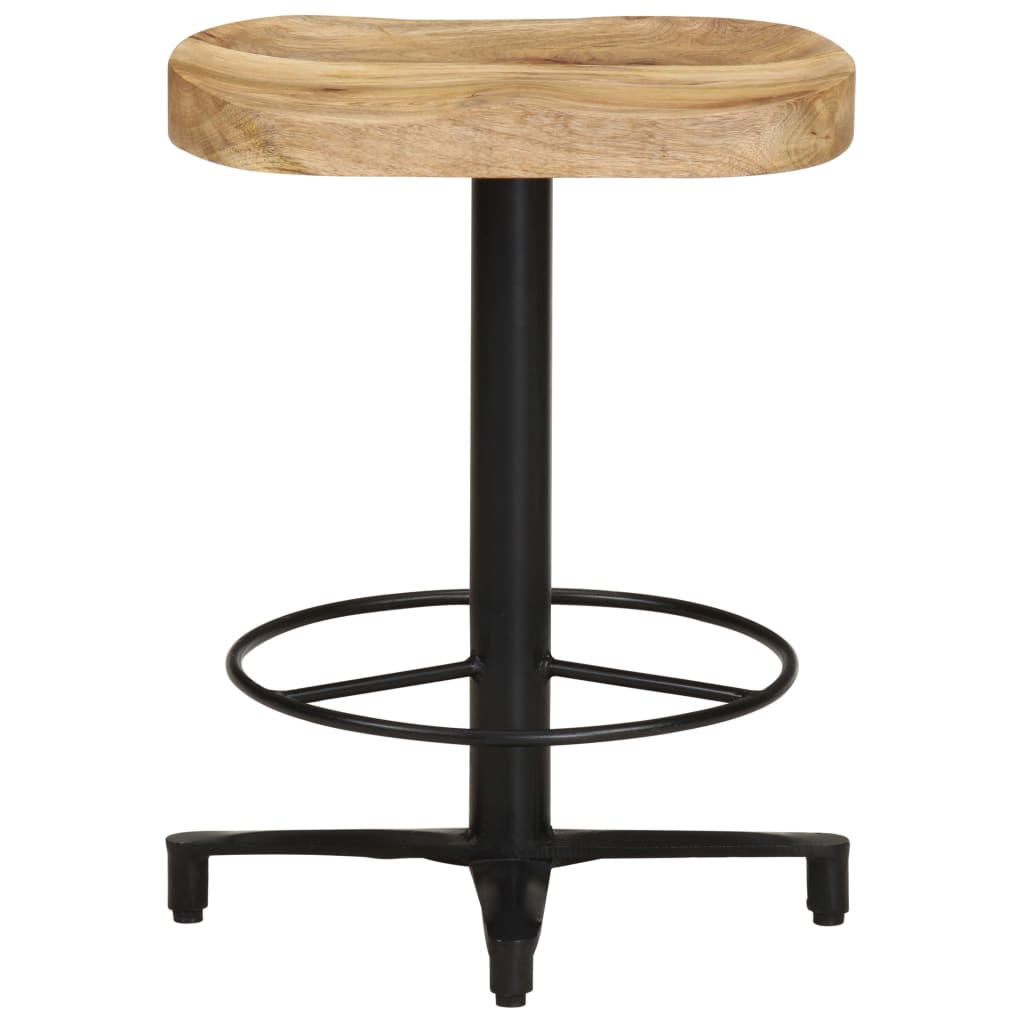 vidaXL Bar Stools 2 pcs 20.5" Solid Mango Wood