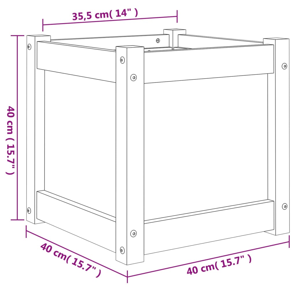 vidaXL Garden Planters 2 pcs Impregnated Wood Pine