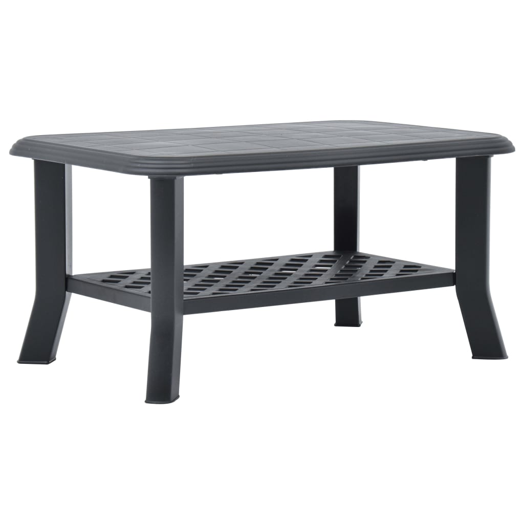 vidaXL Coffee Table Anthracite 35.4"x23.6"x18.1" Plastic