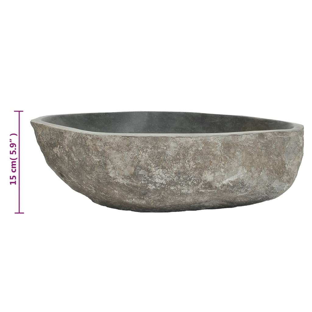 vidaXL Basin River Stone Oval (17.7"-20.9")x(13.4"-16.1")