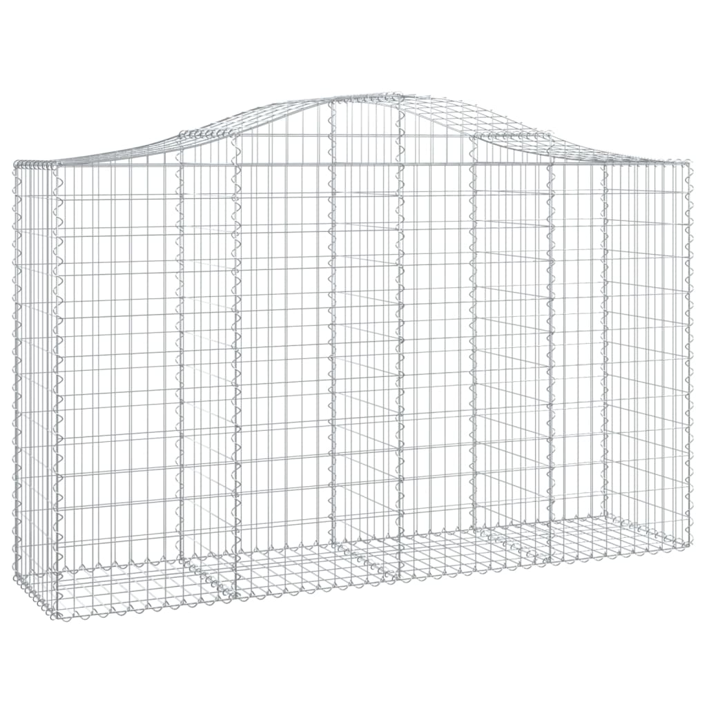 vidaXL Arched Gabion Baskets 20 pcs 78.7"x19.7"x47.2"/55.1" Galvanized Iron