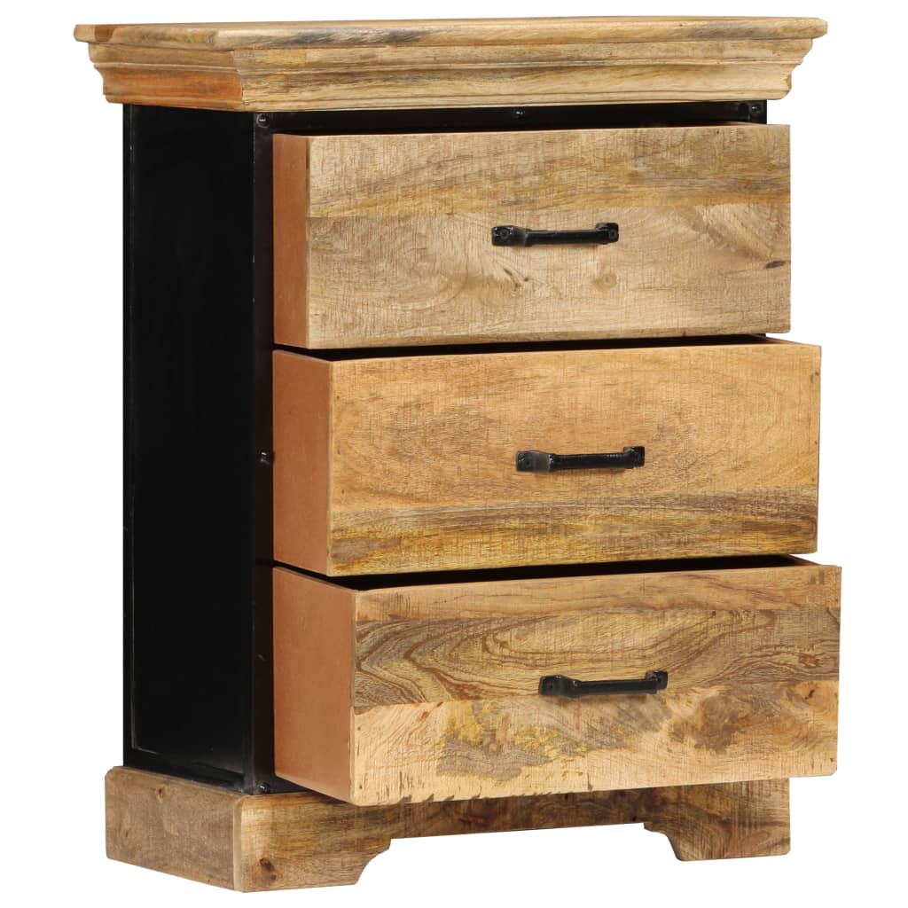 vidaXL Chest of Drawers 23.6"x11.8"x29.5" Solid Mango Wood