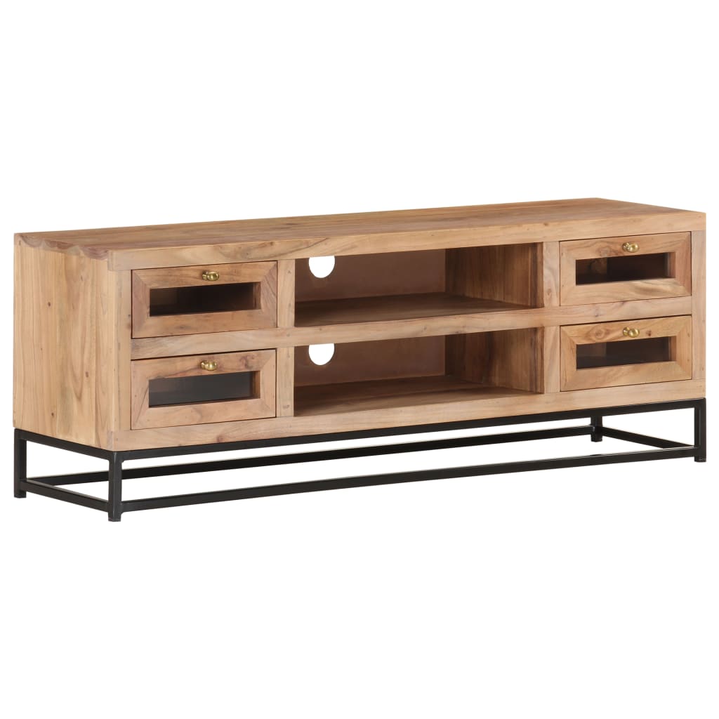 vidaXL TV Stand 43.3"x11.8"x15.7" Solid Wood Acacia