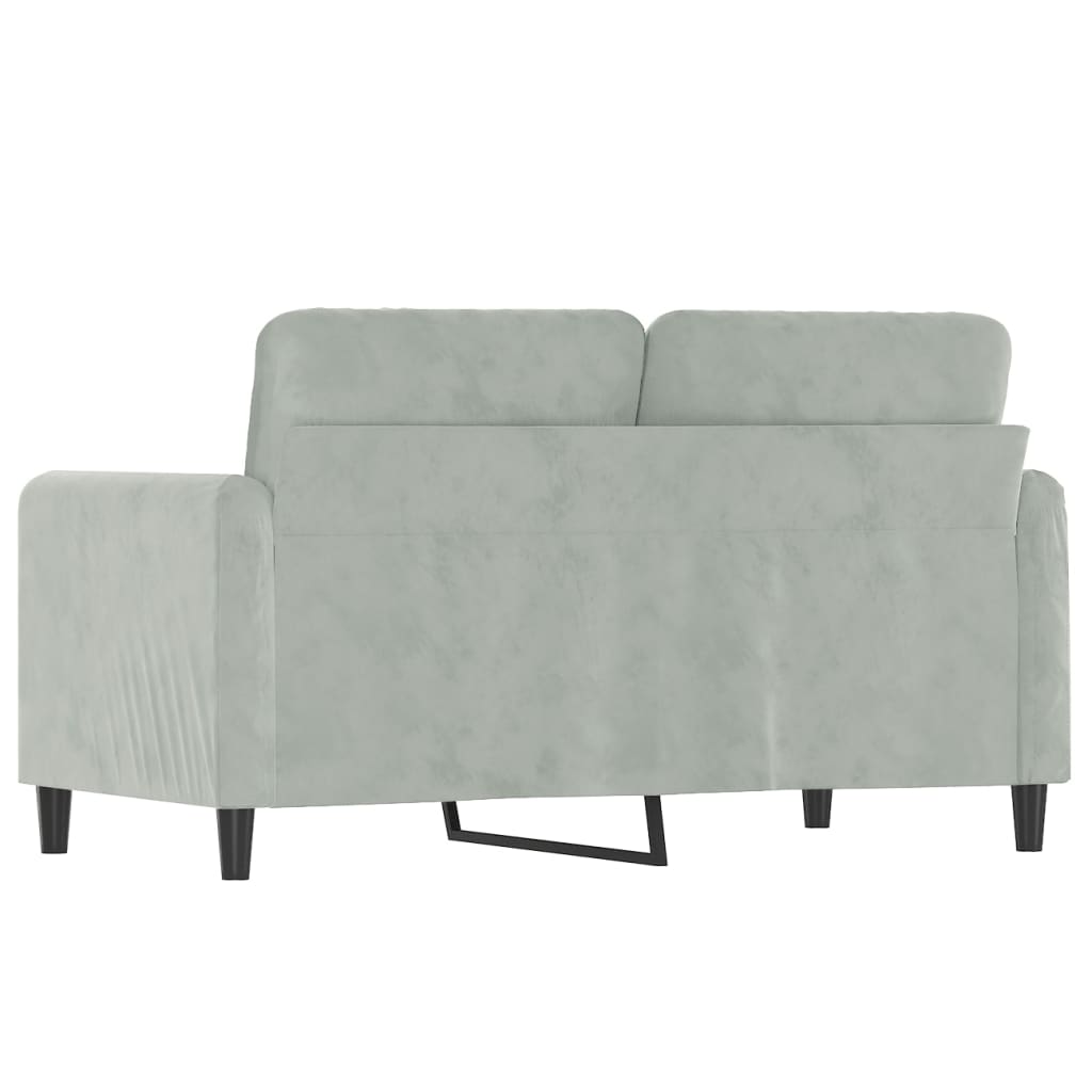 vidaXL 2-Seater Sofa Light Gray 47.2" Velvet