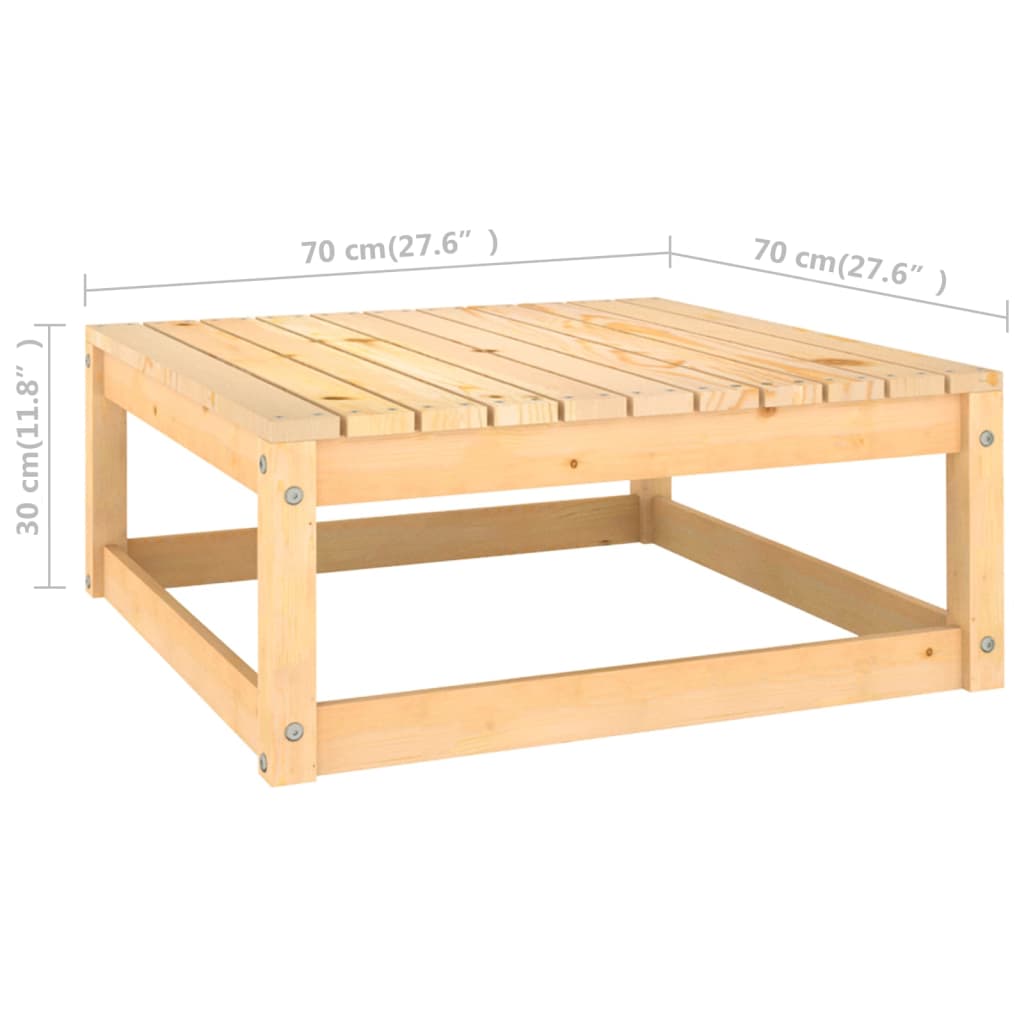 vidaXL 14 Piece Patio Lounge Set with Cushions Solid Wood Pine