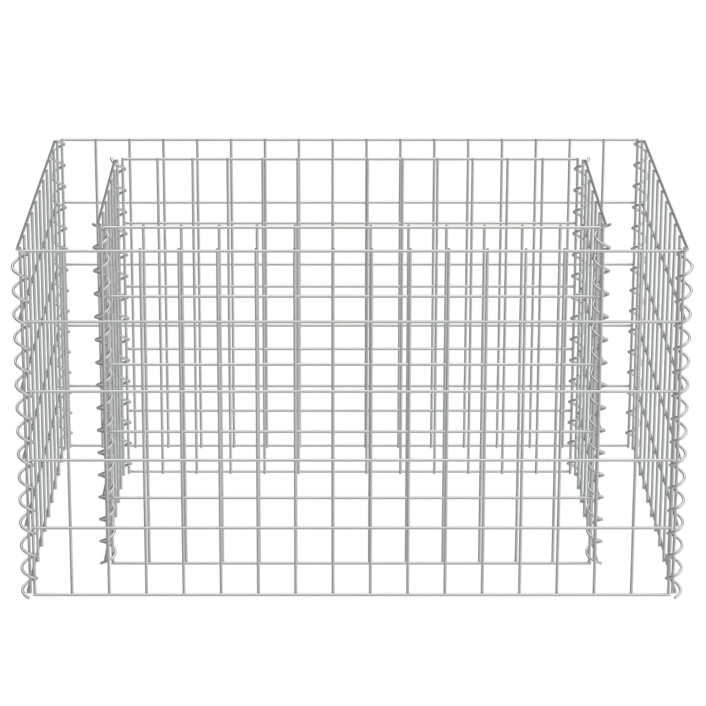 vidaXL Gabion Raised Bed Galvanized Steel 35.4"x19.7"x19.7"