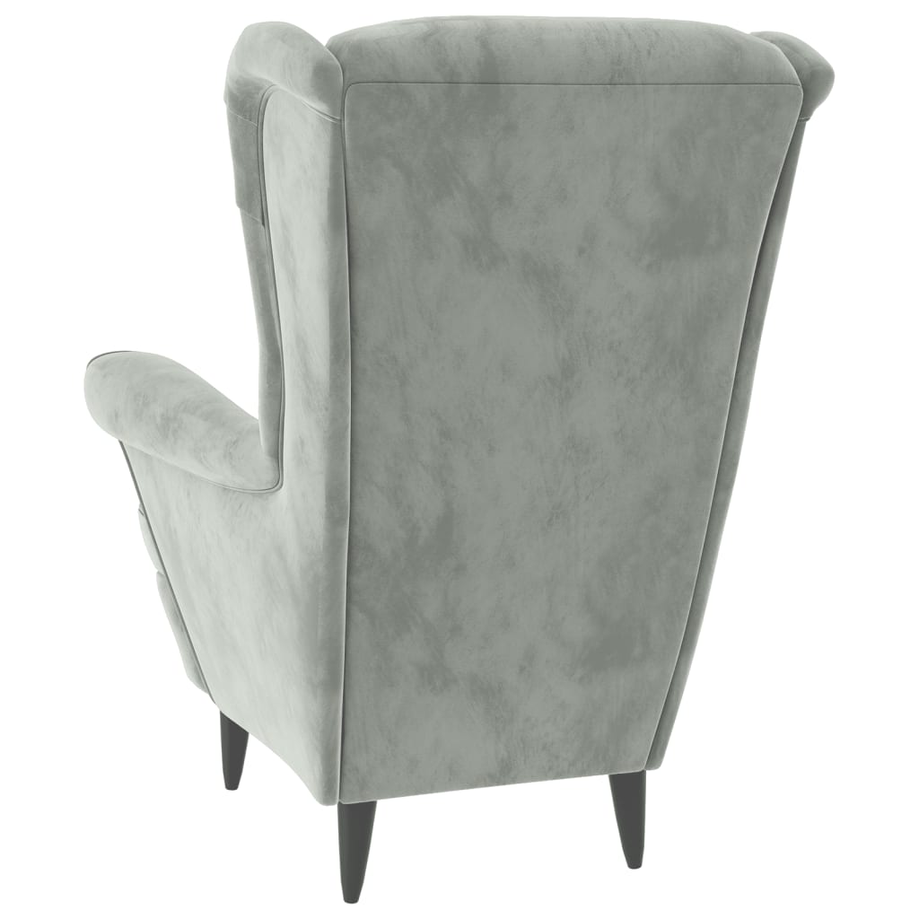 vidaXL Armchair Light Gray Velvet