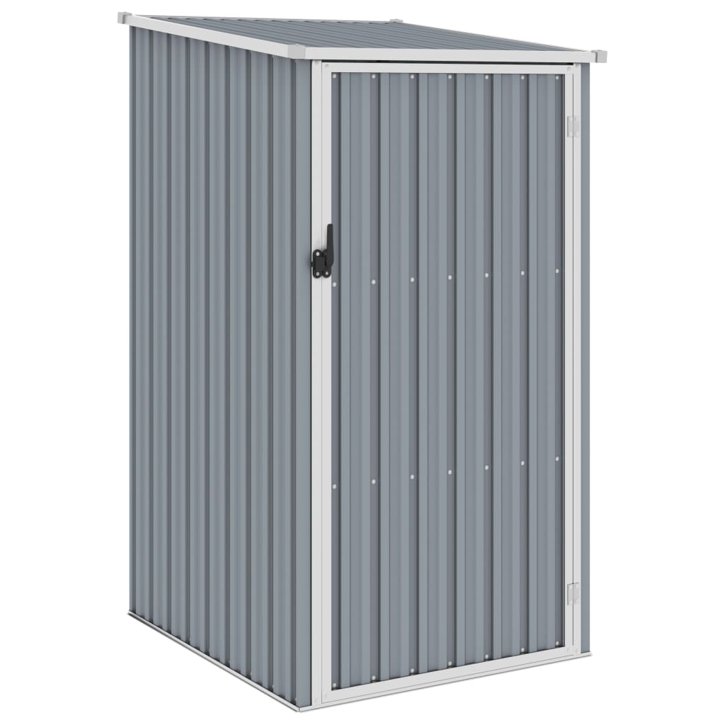 vidaXL Garden Shed Gray 34.3"x38.6"x62.6" Galvanized Steel