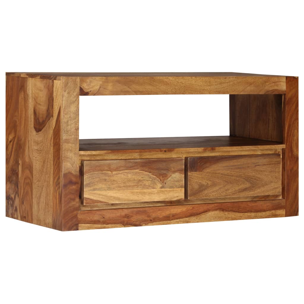 vidaXL TV Stand Solid Wood Sheesham 31.5"x11.8"x15.7"