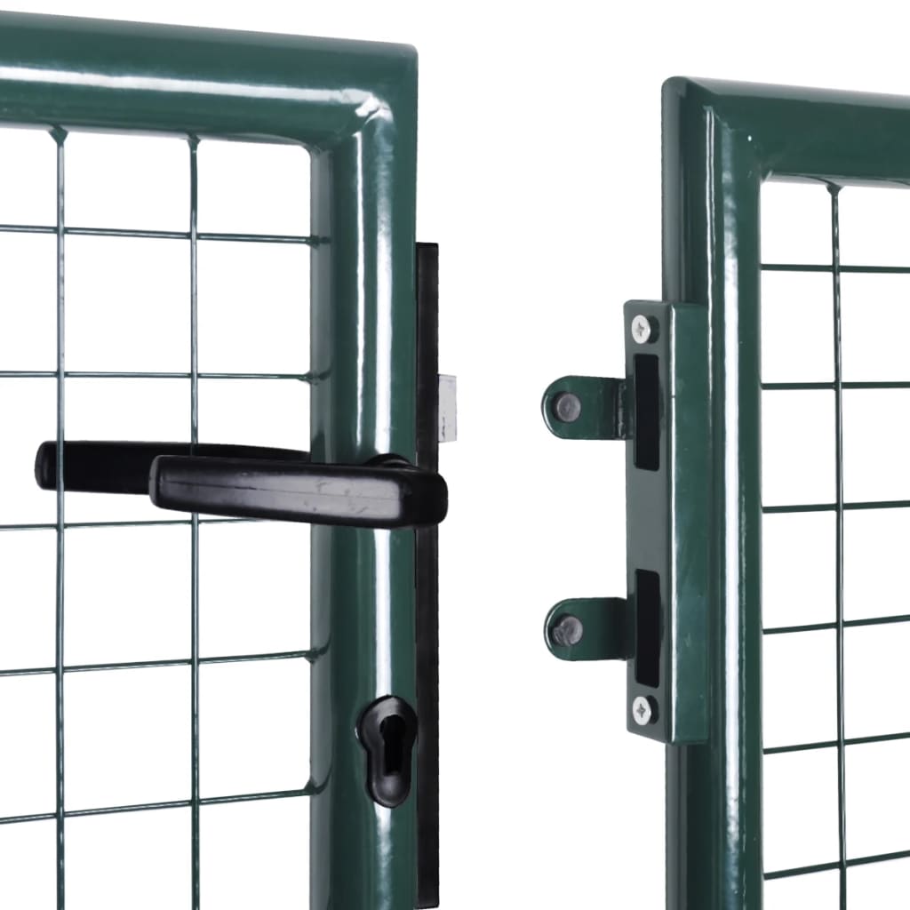 vidaXL Fence Gate Steel 120.5"x68.9" Green