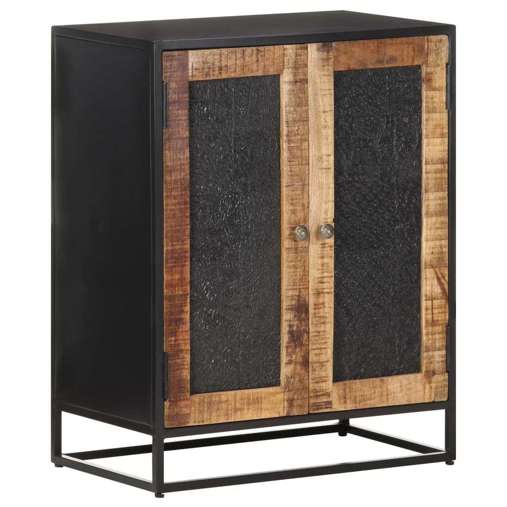 vidaXL Sideboard 23.6"x13.8"x29.5" Rough Mango Wood